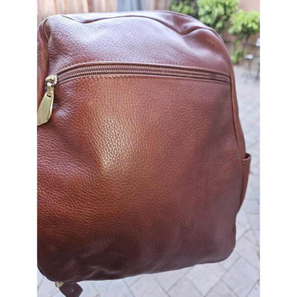 Libaire Leather Backpack Cognac Made in USA - 10x12x4 - Picture 11 of 14